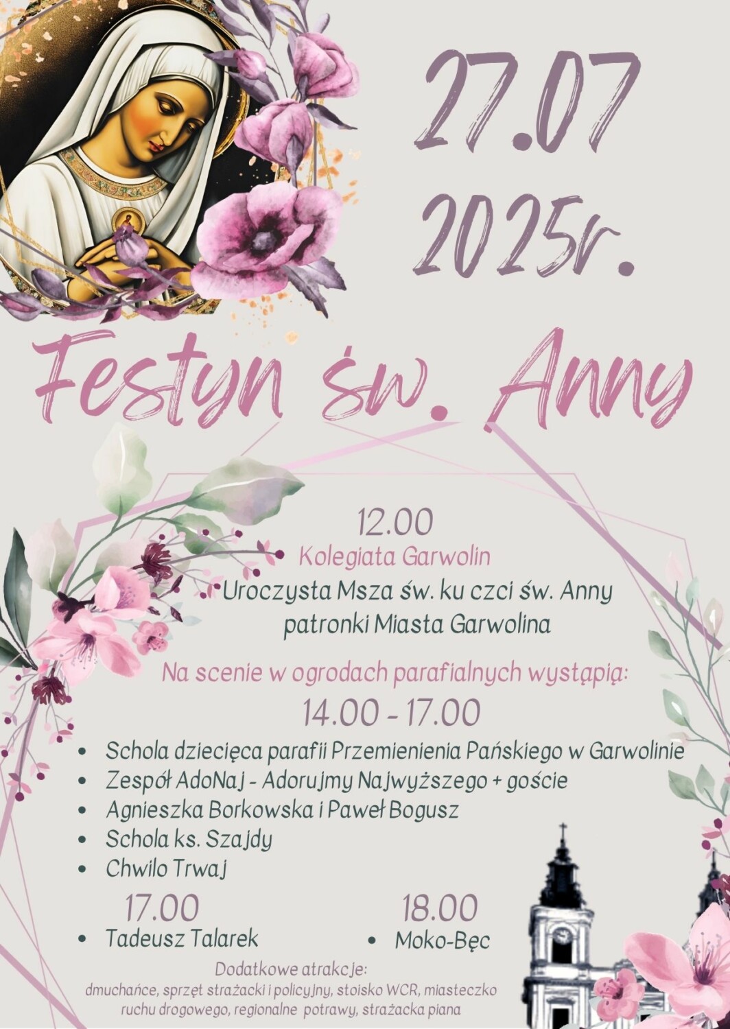 Ku czci św. Anny – patronki Garwolina