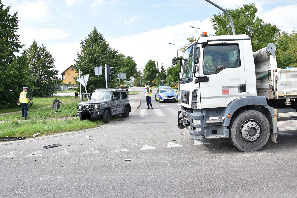 Nie ustąpił pierwszeństwa ciężarówce