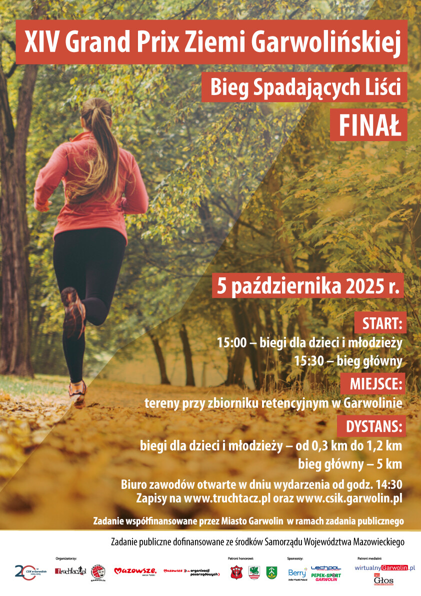 Bieg Spadających Liści – pobiegnij w finale Grand Prix Ziemi Garwolińskiej