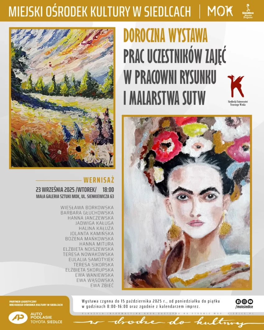 wystawa prac uczestników zajęć w Pracowni Rysunku i Malarstwa