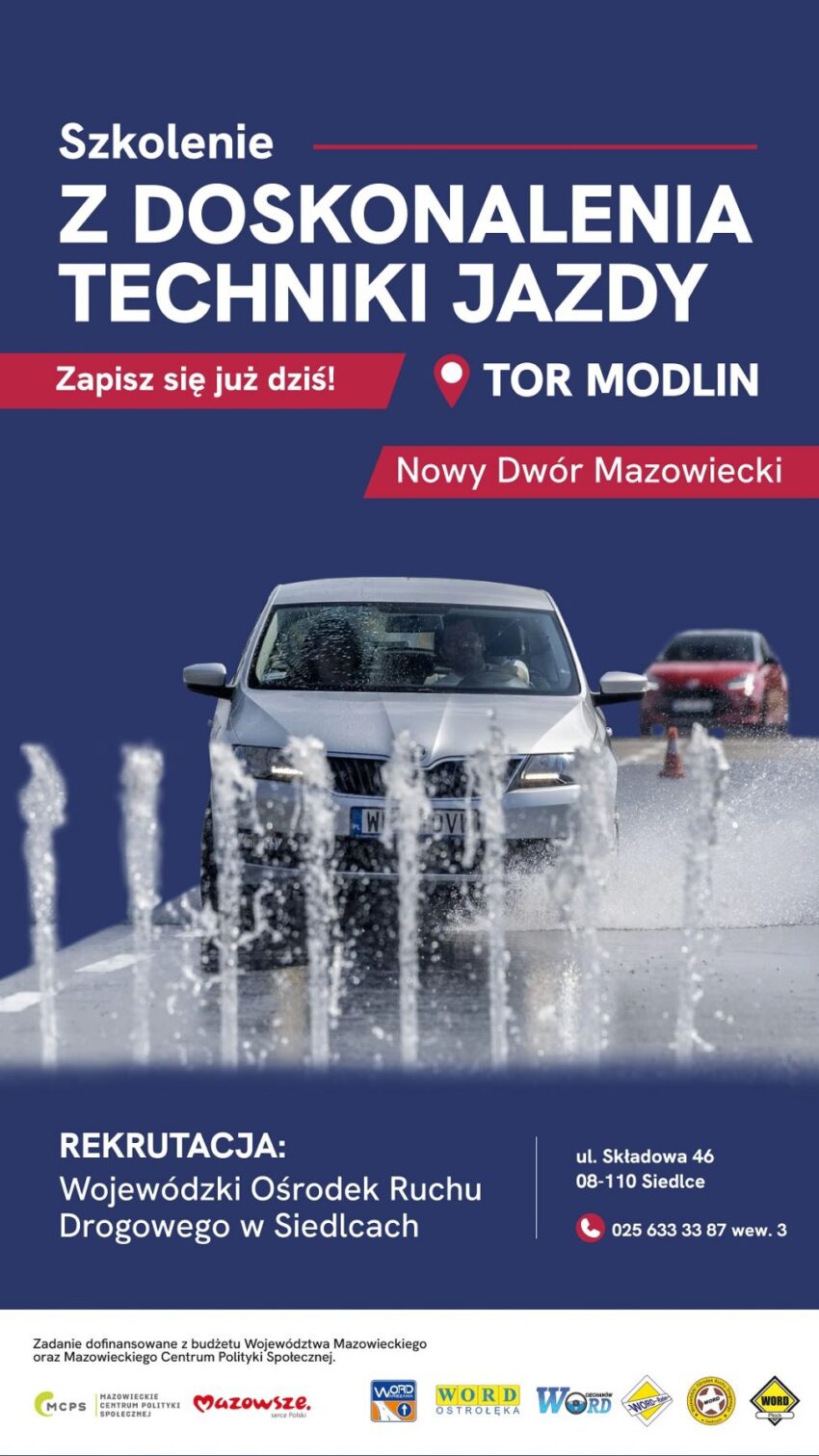 Szkolenie z doskonalenia techniki jazdy na torze w Modlinie!