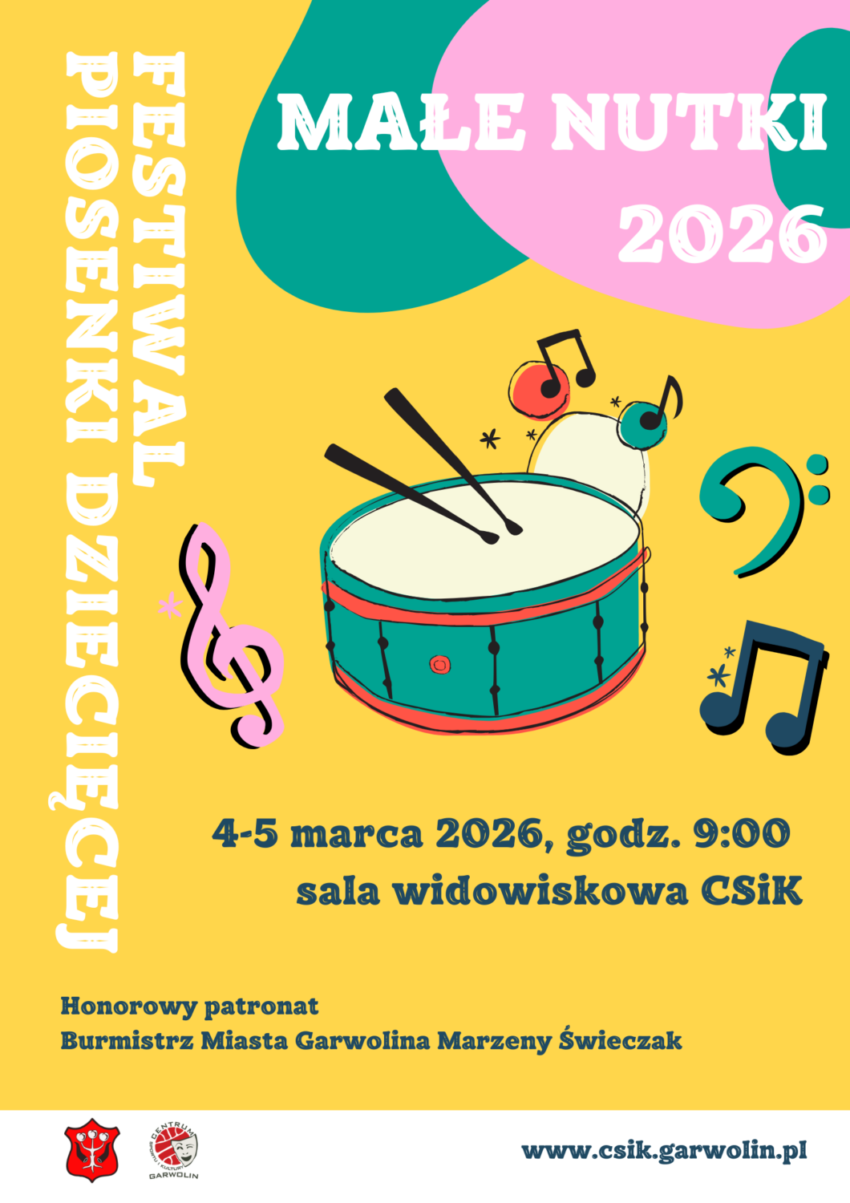 Zostań rozśpiewaną „Małą Nutką”. Festiwal Piosenki Dziecięcej w CSiK