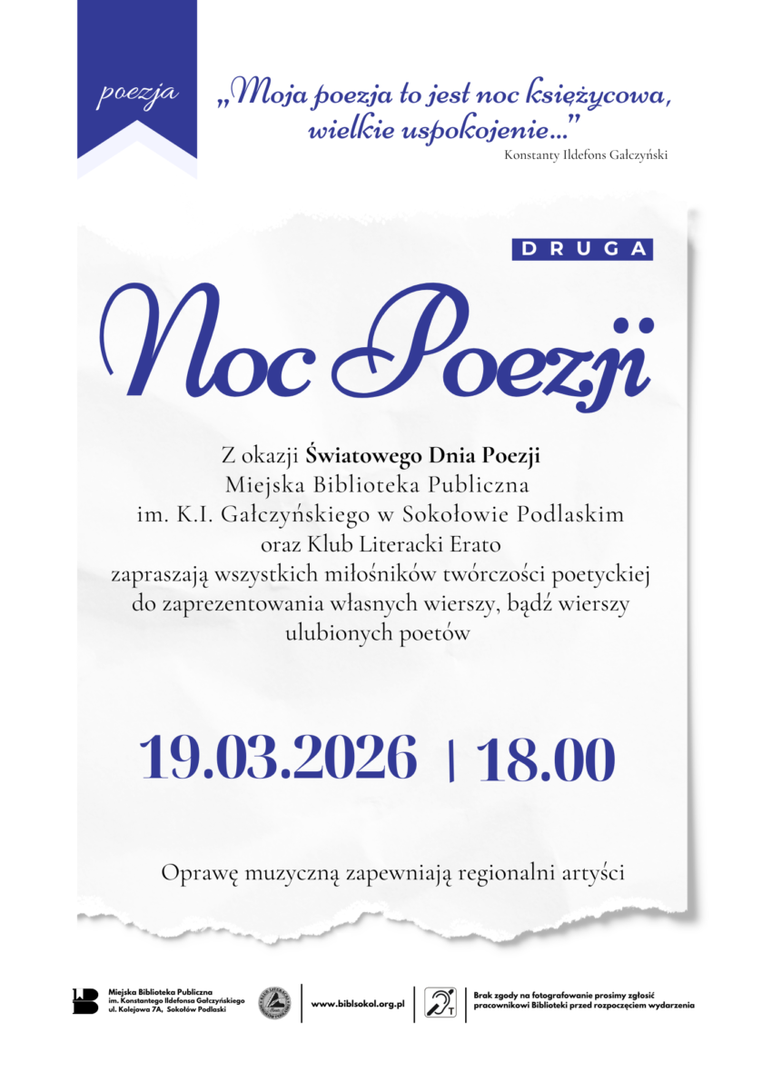 Noc Poezji w MBP w Sokołowie Podlaskim