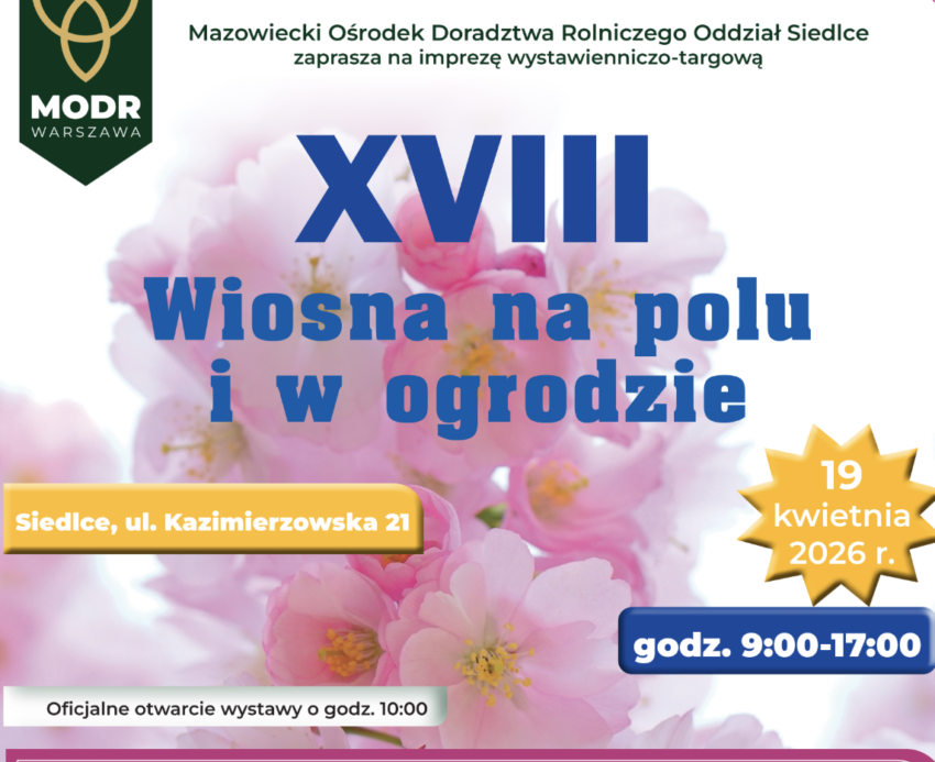 wiosna na polu i w ogrodzie Siedlce