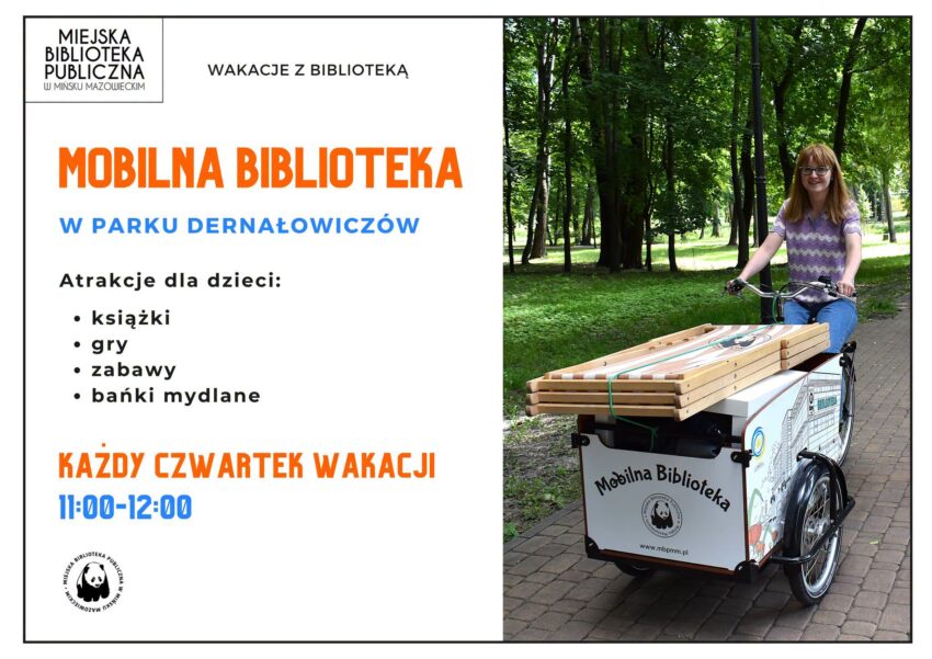 Wakacje z Biblioteką: Mobilna Biblioteka w Parku Dernałowiczów
