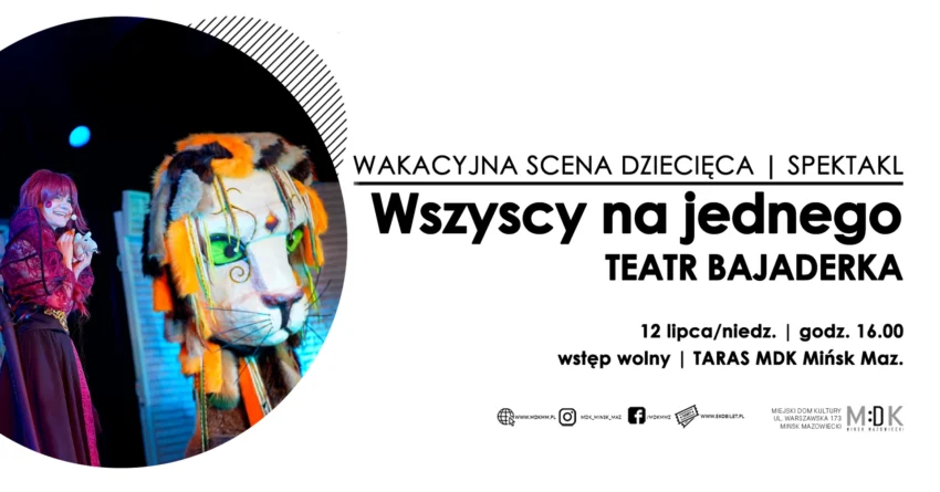 Teatr Bajaderka zagra na tarasie MDK